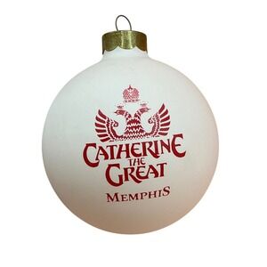 VTG Catherine the Great Memphis Double Headed Eagle Glass Ornament No Box